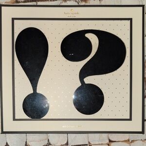 Kate Spade  Black Exclamation & Question Mark Bookmark Set